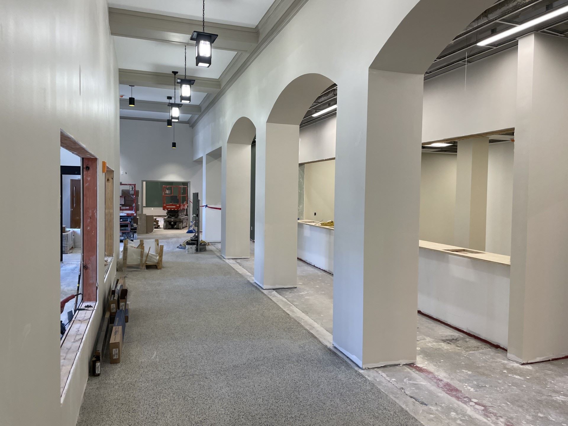 A photo of first floor renovations of city hall