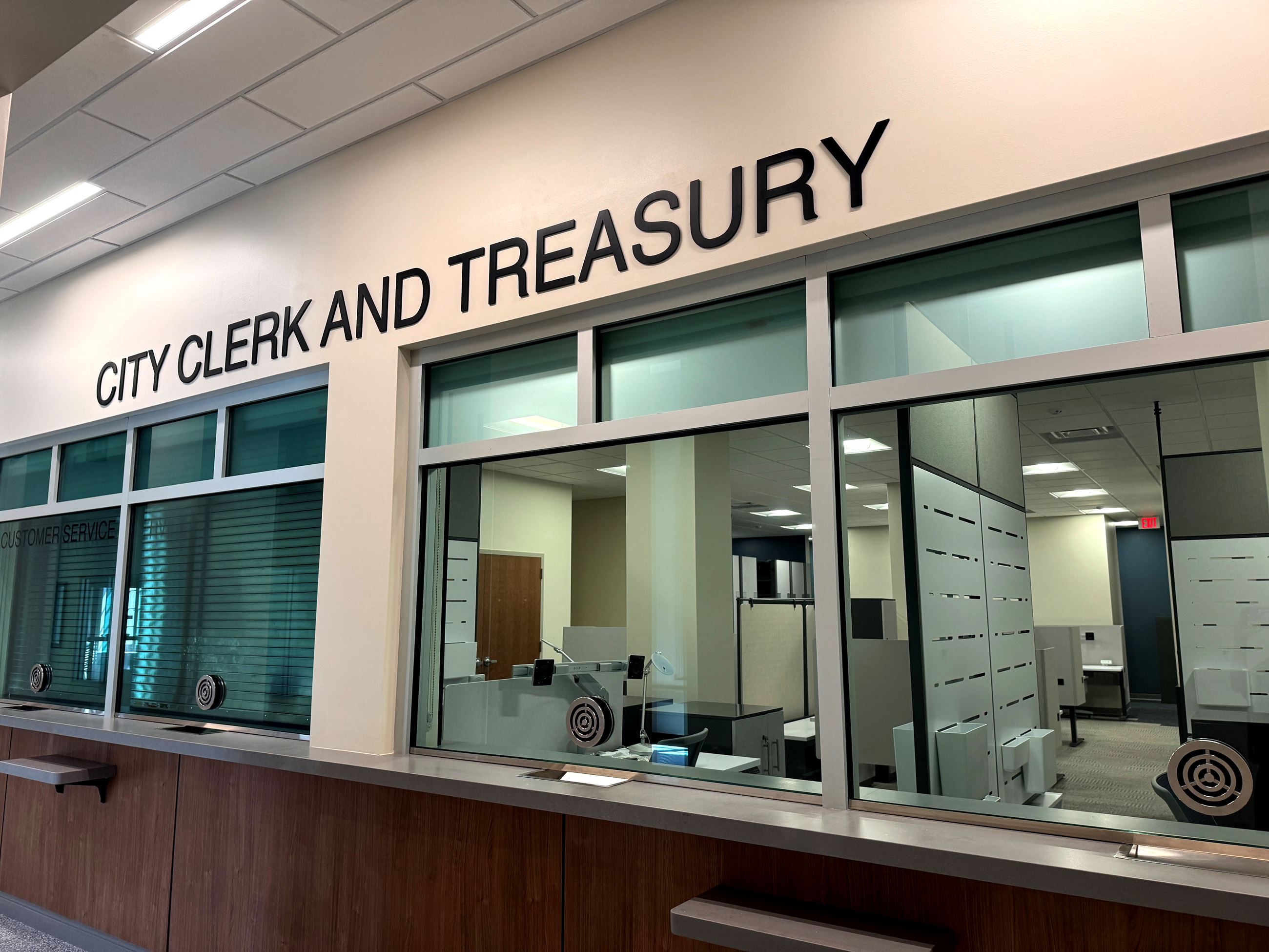 Clerk and Treasury Windows