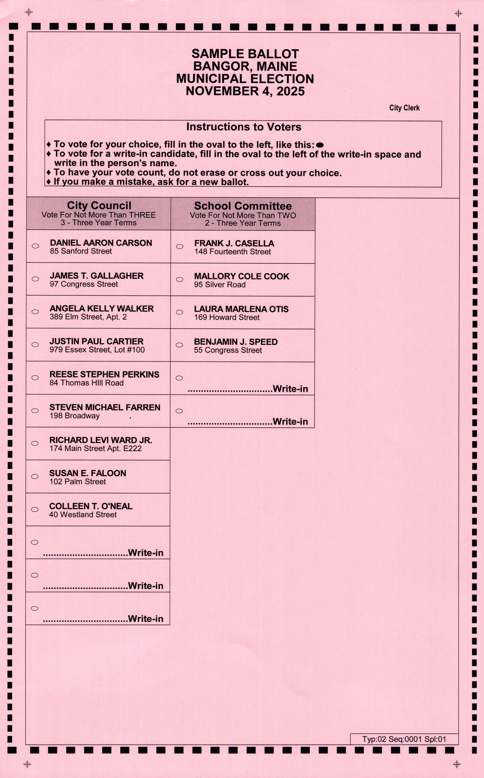 Sample Ballot 11.4.25