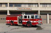 Engine 2 in front of Central Fire Station