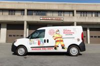 Fire Prevention Van drivers' side in front of Central Fire Station