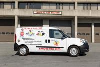 Fire Prevention Van passengers' side in front of Central Fire Station