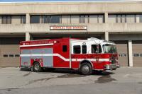 Heavy Rescue 1 in front of Central Fire Station