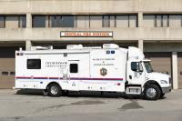 Mobile Command Vehicle in front of Central Fire Station