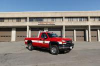 Truck 15 in front of Central Fire Station